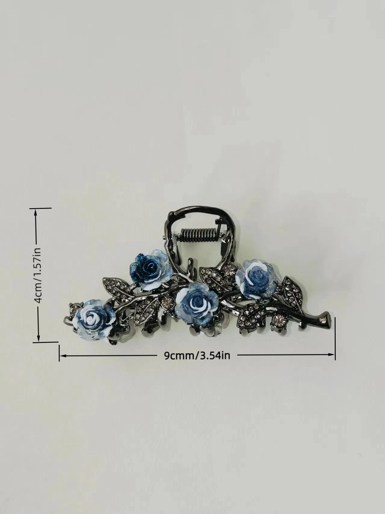 حبر ماء ماسية على شكل زهرة الورد مخالب شعر للنساء والفتيات ، إكسسوارات شعر للحفلات ، الموضة ، 1 * * #6