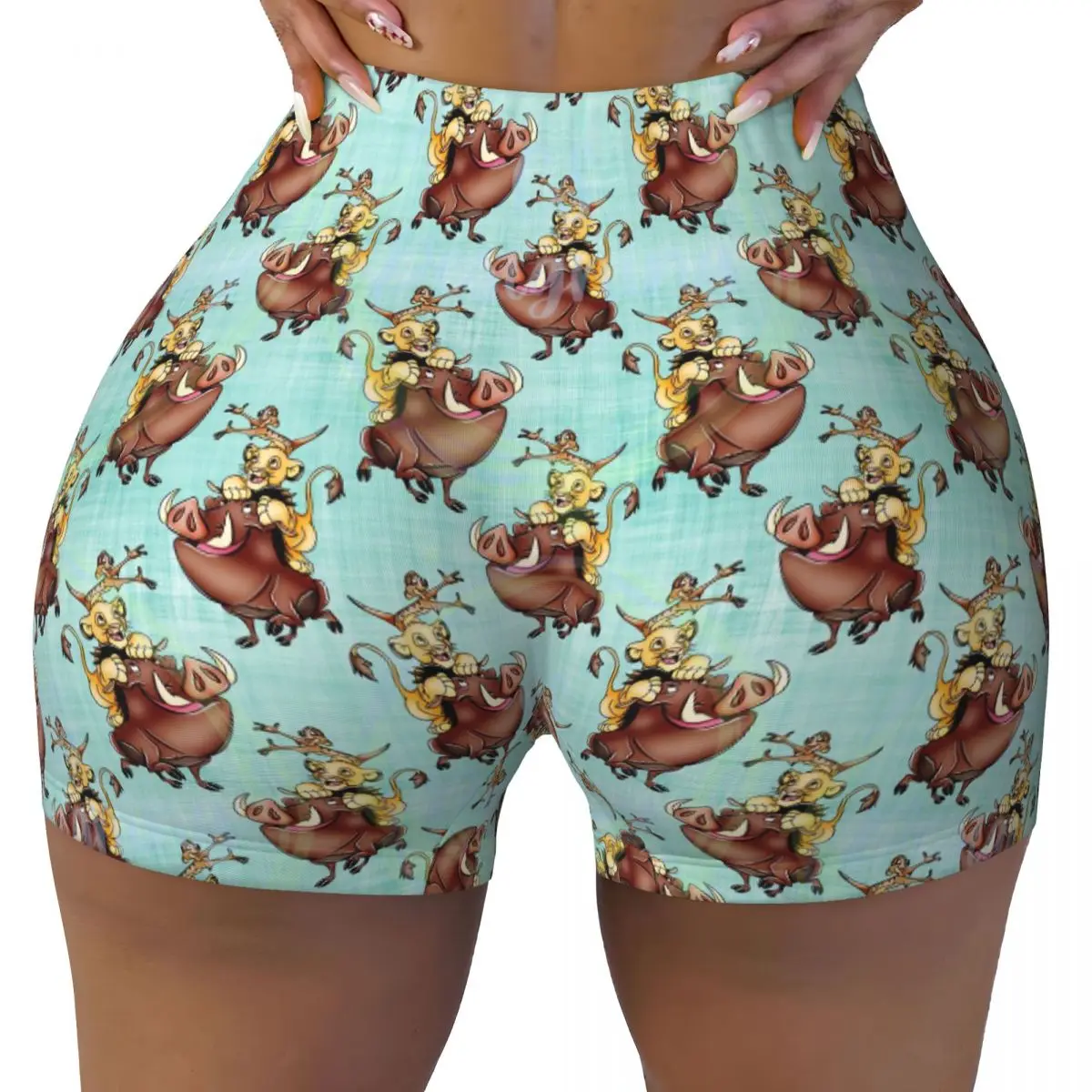 

Custom The Lion King Character Running Volleyball Gym Shorts Women Athletic Workout Yoga Shorts