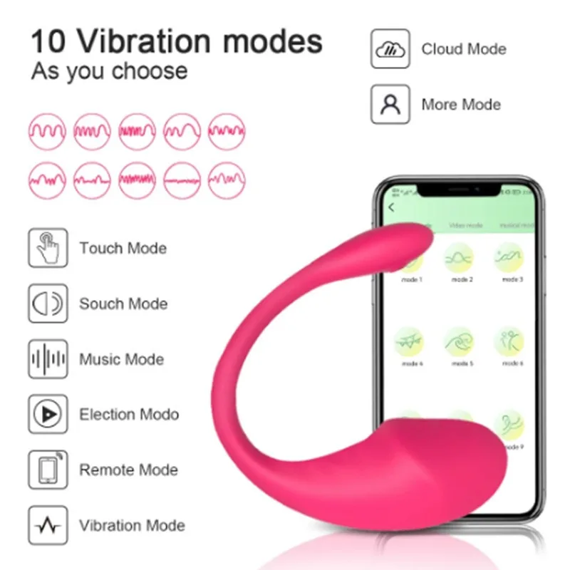 女性のためのリモコンバイブレーター、膣のおもちゃ、gスポット、Bluetooth、gスポット、サイレント、ワイヤレス、wom