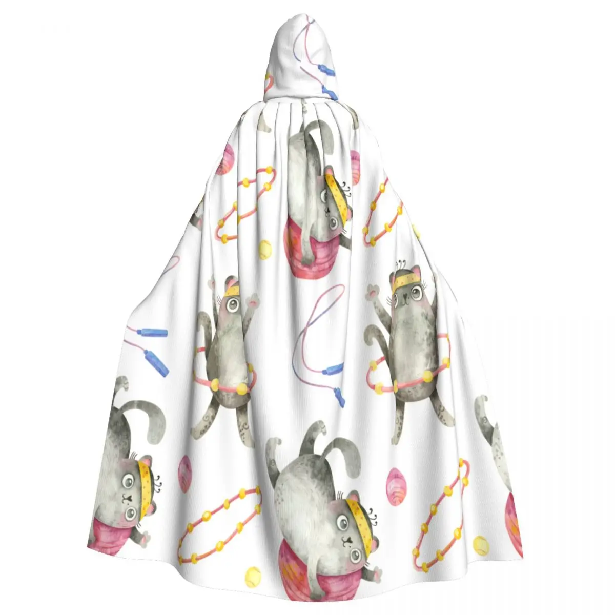 

Hooded Cloak Unisex Cloak with Hood Cats Cute Characters Cloak Vampire Witch Cape Cosplay Costume