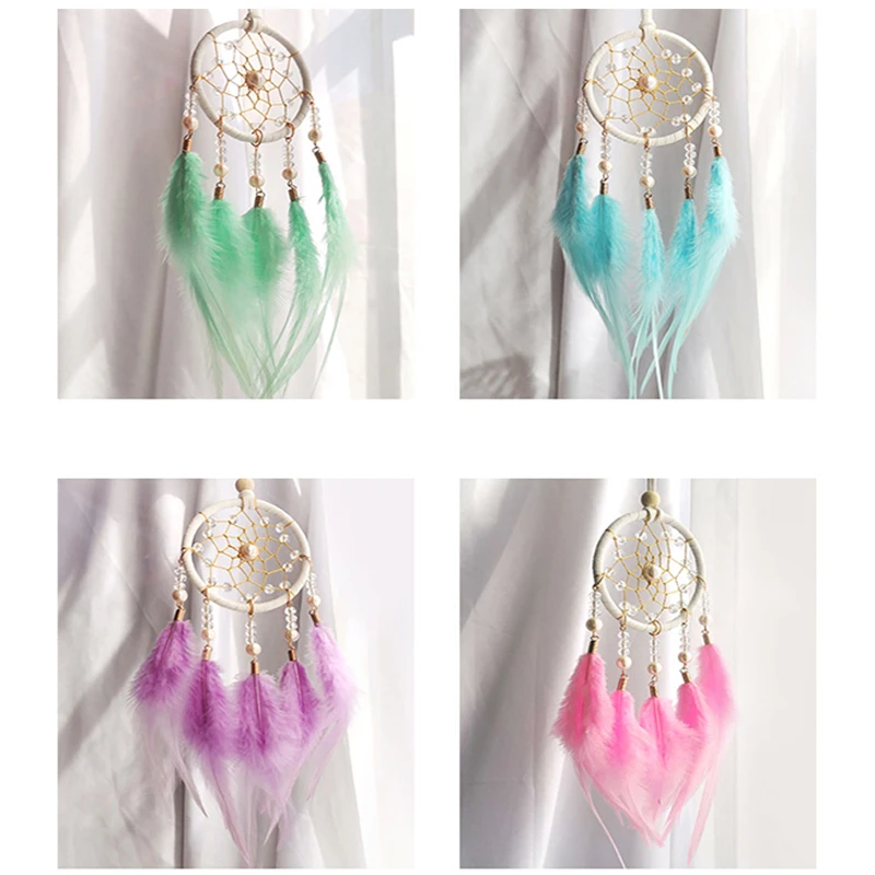 الإبداعية سيارة قلادة حلم الماسك الغابات ريشة الرياح الرنين الديكور هدية عيد الحب جرلي هدية عيد ميلاد ديكور المنزل