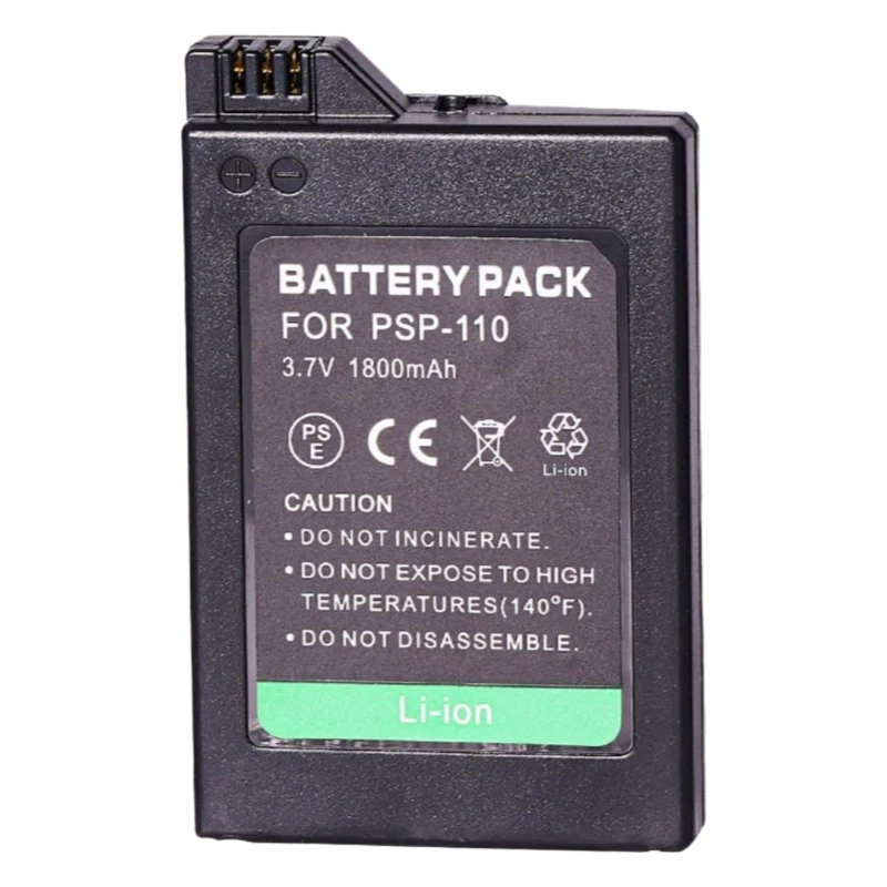 PSP-110 Ersatz-Kamera-Akku 3,7 V 1800 mAh für Sony PSP-1000 PSP-1001 PSP-1002 PSP-1003 PSP-1004 PSP-1005 PSP-1006