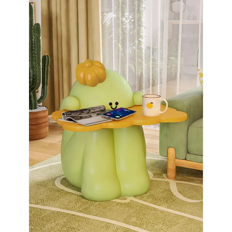 

Cartoon Cactus Side Table Home Decor Coffee Living Room Sofa Corner Storage Rack Tray Creative Small Table