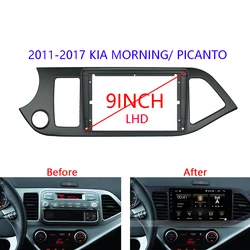 9-calowe radio samochodowe Fascia dla KIA Picanto Morning 2011-2017 Auto Stereo Audio Player DVD Panel Dash Kit Frame