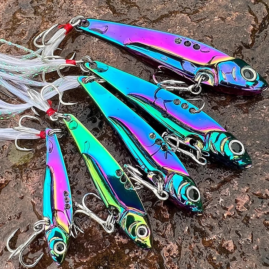 FishTrip 5g~20g VIB Blade Fishing Lures Tail Spinners Rapper Hard Bait Suspending Lure Diving/Sinking Lure