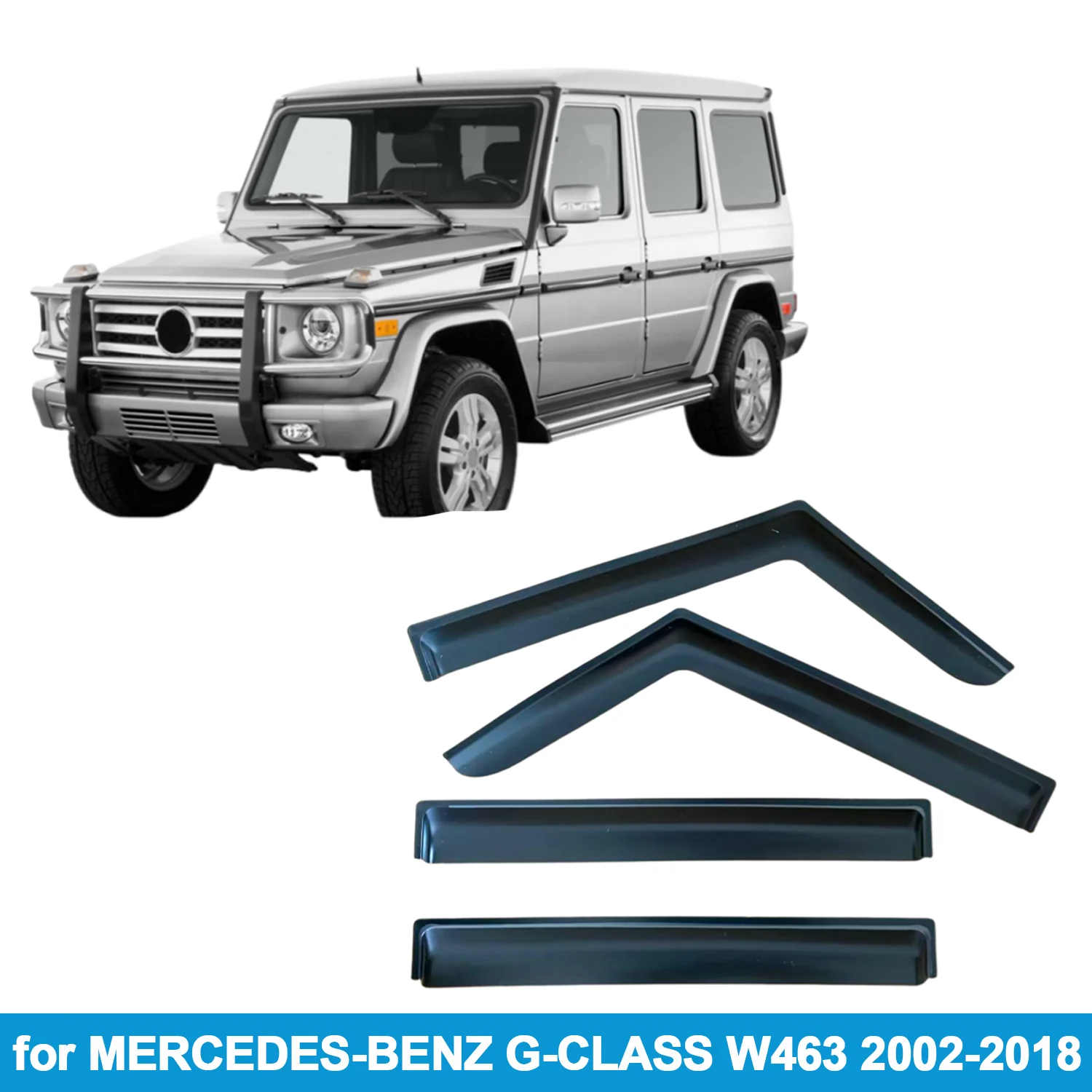 

Оконный козырек для MERCEDES-BENZ G-CLASS W463 2002-2018, защита от дождя, боковой дефлектор, защита от атмосферных воздействий, лента для наружного крепления
