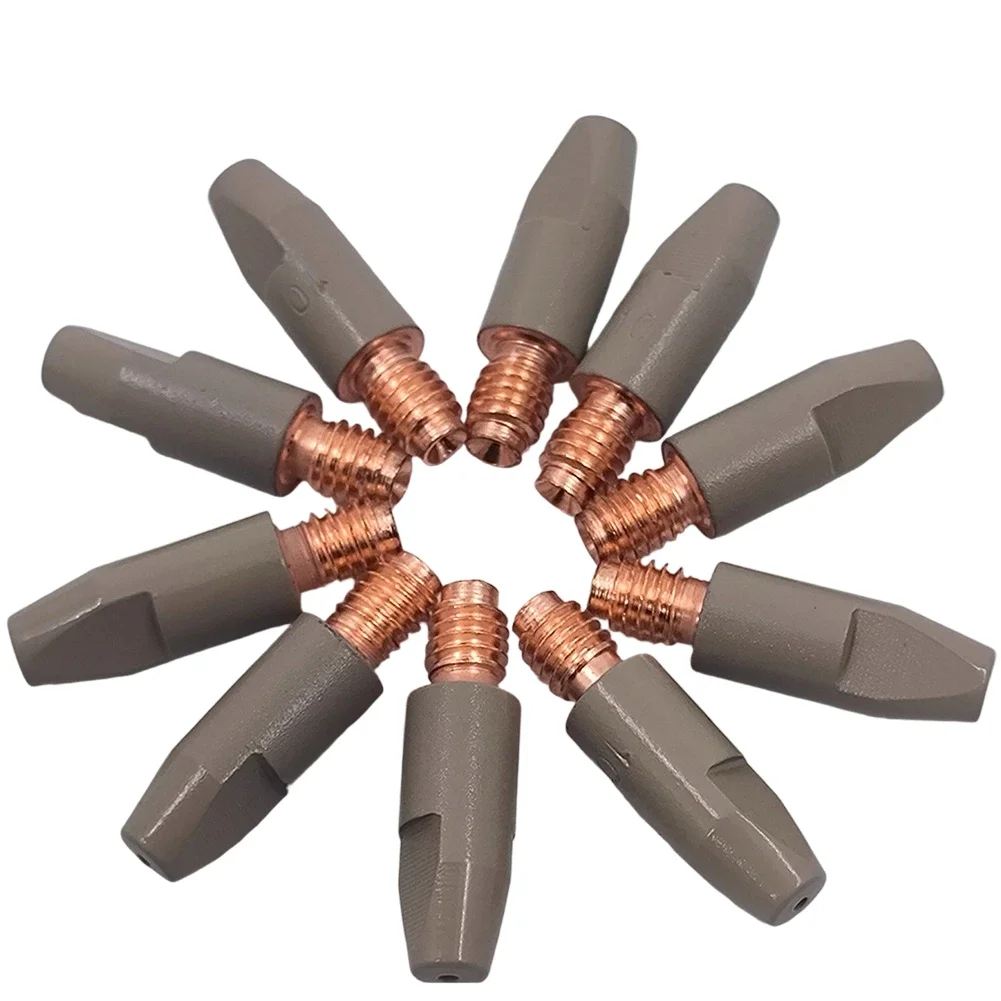 

10PCS Welding Contact Tips 0.8mm, 0.9mm, 1.0mm, 12mm MIG For 24KD Welding Torches Coating Protect Gas Nozzle Tip Accessories