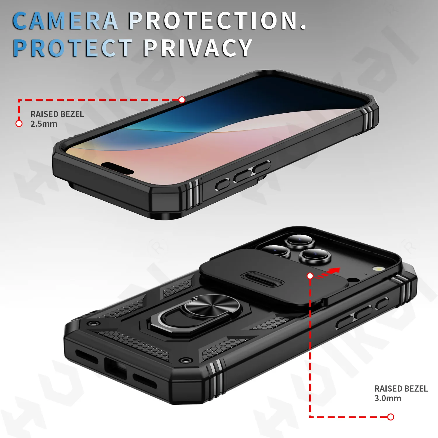 Case For iPhone 17 16 15 14 13 12 11 Pro Max XS Plus Heavy Duty with Camera 360 Degree Rotate Kickstand Sturdy Shockproof Cover