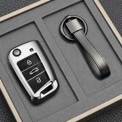 Voor VW Polo Skoda Octavia A7 Kodiaq Seat Ateca Leon Golf 7 MK7 VII Tiguan Zachte TPU Autosleutel beschermhoes Shell Fob Houder Protector
