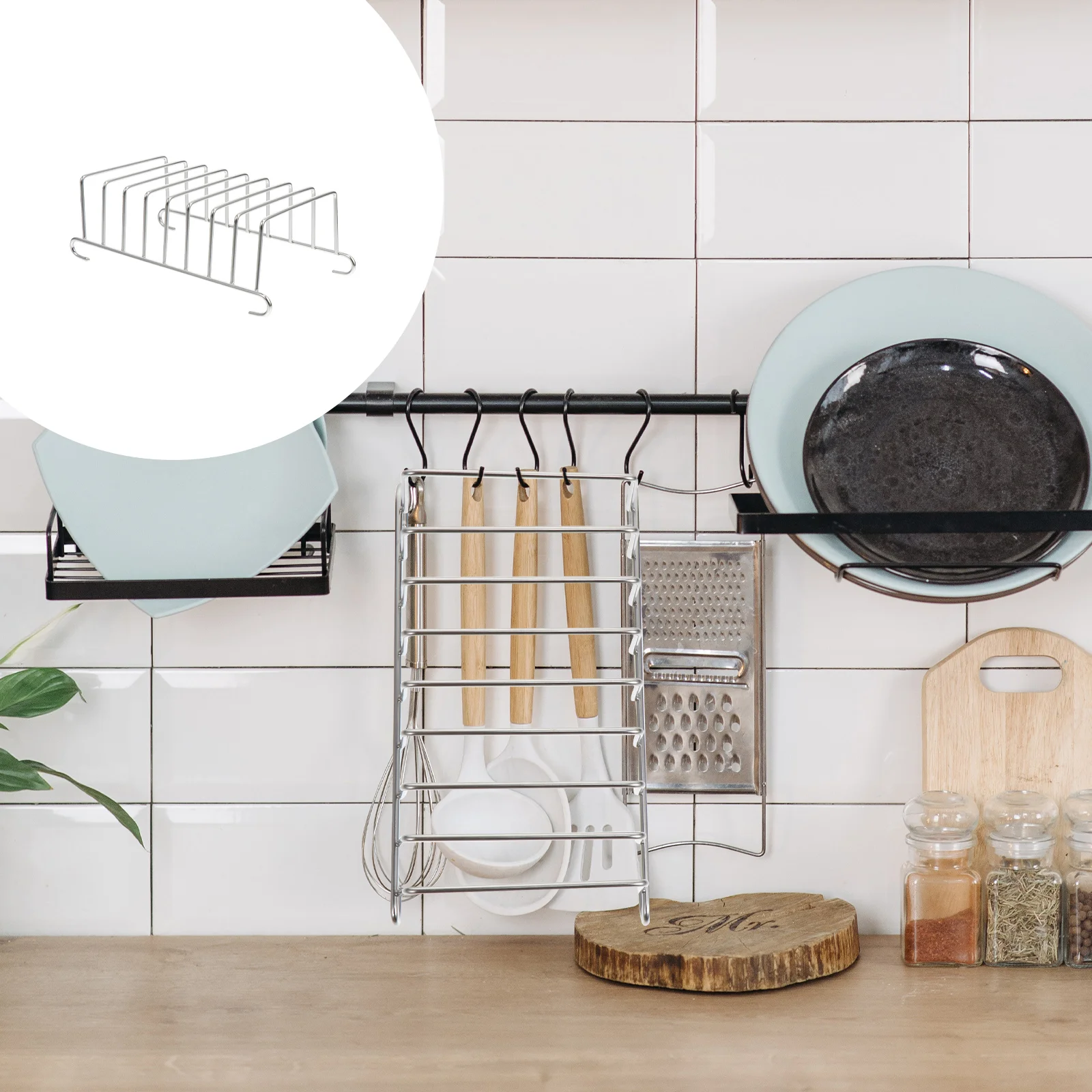 

2 PCS Cookie Cooling Rack Air Fryer Accessories Kitchen Steamer Metal Cooking Silver