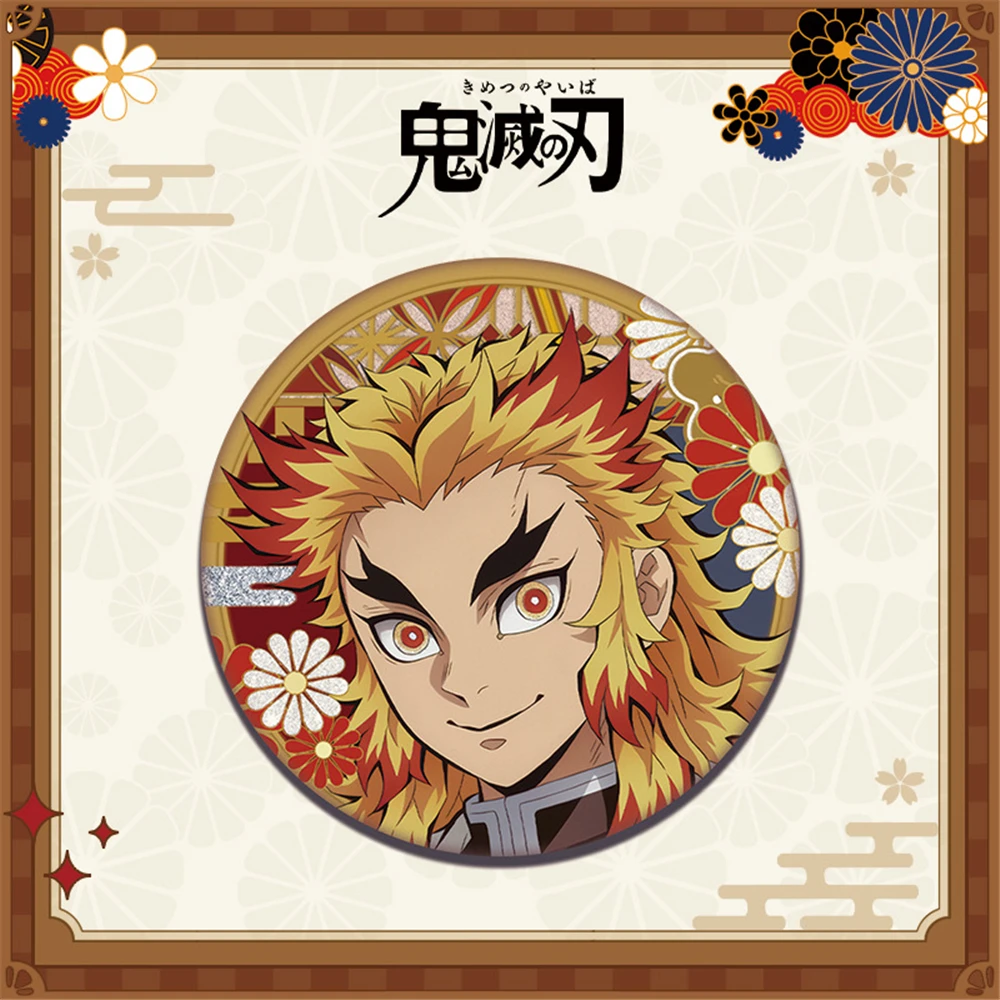 58 مللي متر أنيمي شيطان القاتل كيميتسو لا يابا كامادو تانجيرو شينازوجاوا سانيمي تأثيري حلي شارة دبوس SPTE صفيح بروش #5