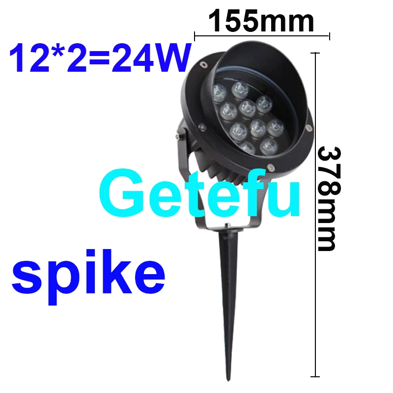Led Landschapsverlichting 12W 18W 24W Buiten Schijnwerpers Spike Spotlight Dc 12v 110V 220V Tuinlamp Rgb Led Gazon Licht Boom Lamp - afbeelding 1