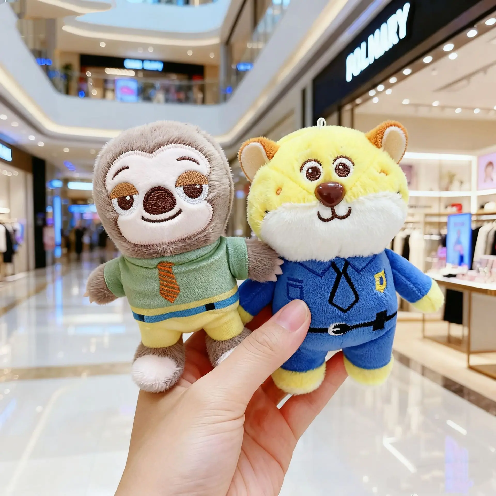 Fox /Rabbit / Sloth / Leopard  Doll Pendant- Cute Plush Toys Keychain Doll Pendant Plush Toy Officer Judy