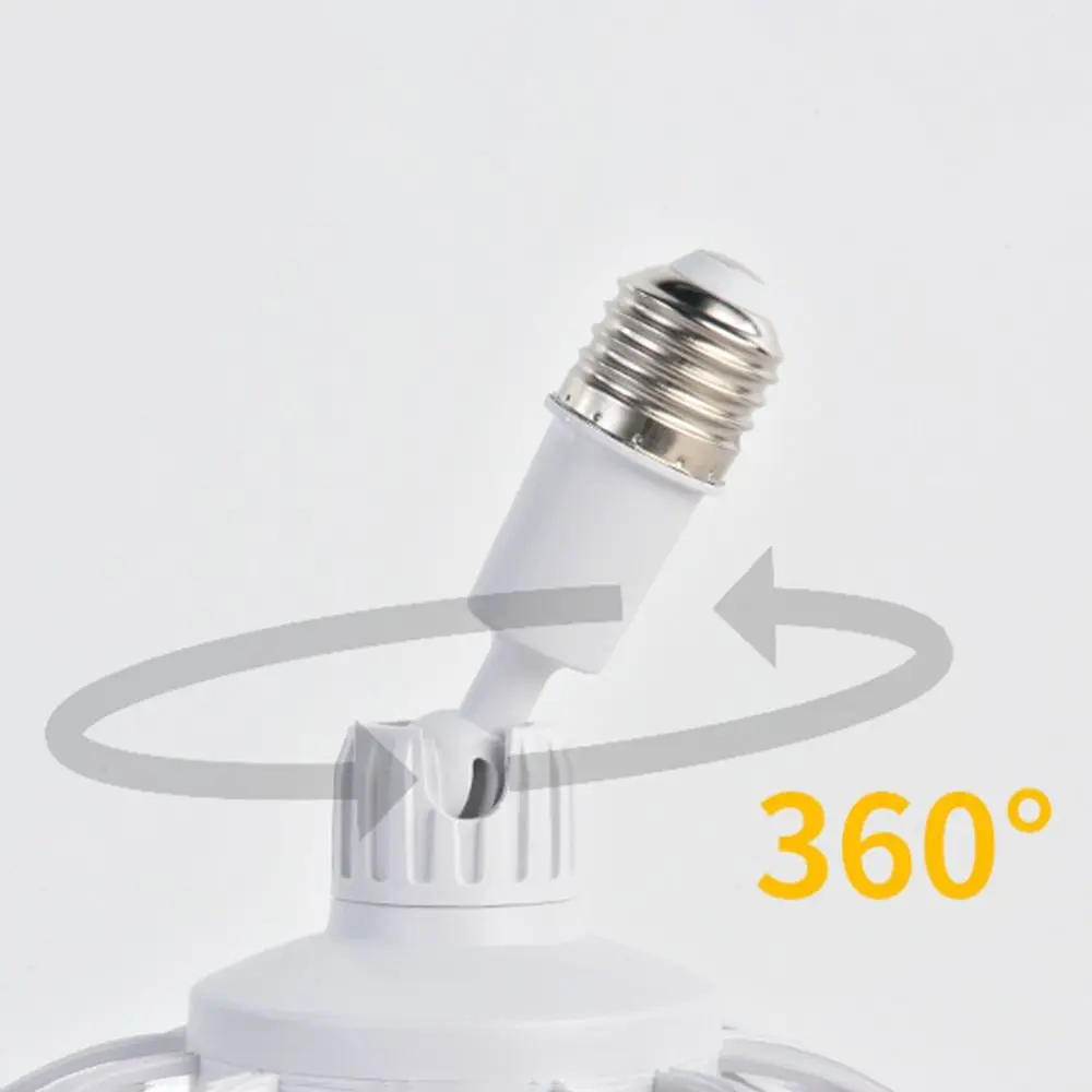 Modern E27 Screw LED Fan Light 2-in-1 3 Light Mode Crystal Fan Light with Remote Control 50W Ceiling Fan Lamp Restaurant