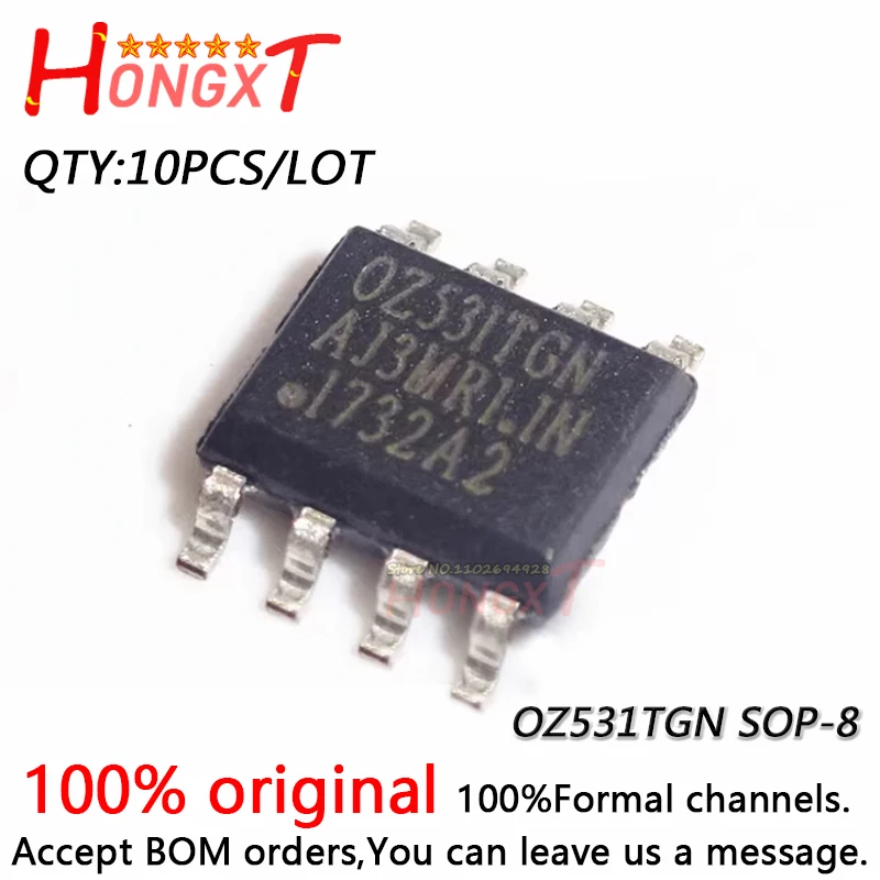 10PCS 100% New OZ531TGN SOP-8.Chipset