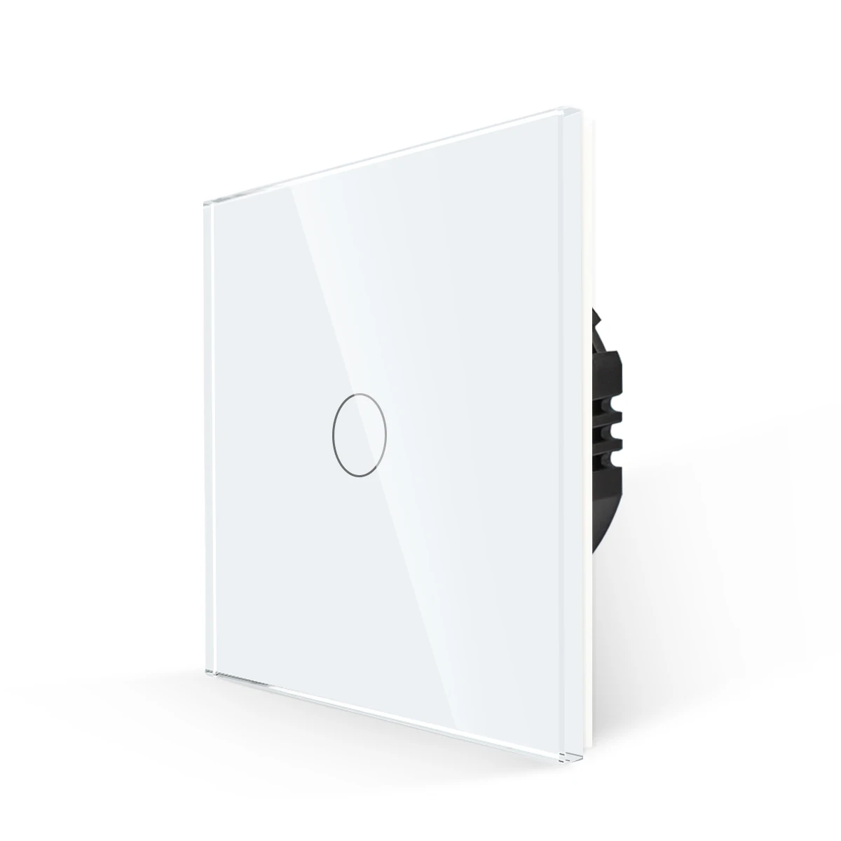 Bingoelec 1Gang 2Way Stair Wall Switch White Crystal Toughened Glass Touch 2Way Light Switch EU/UK standard AC110-250V