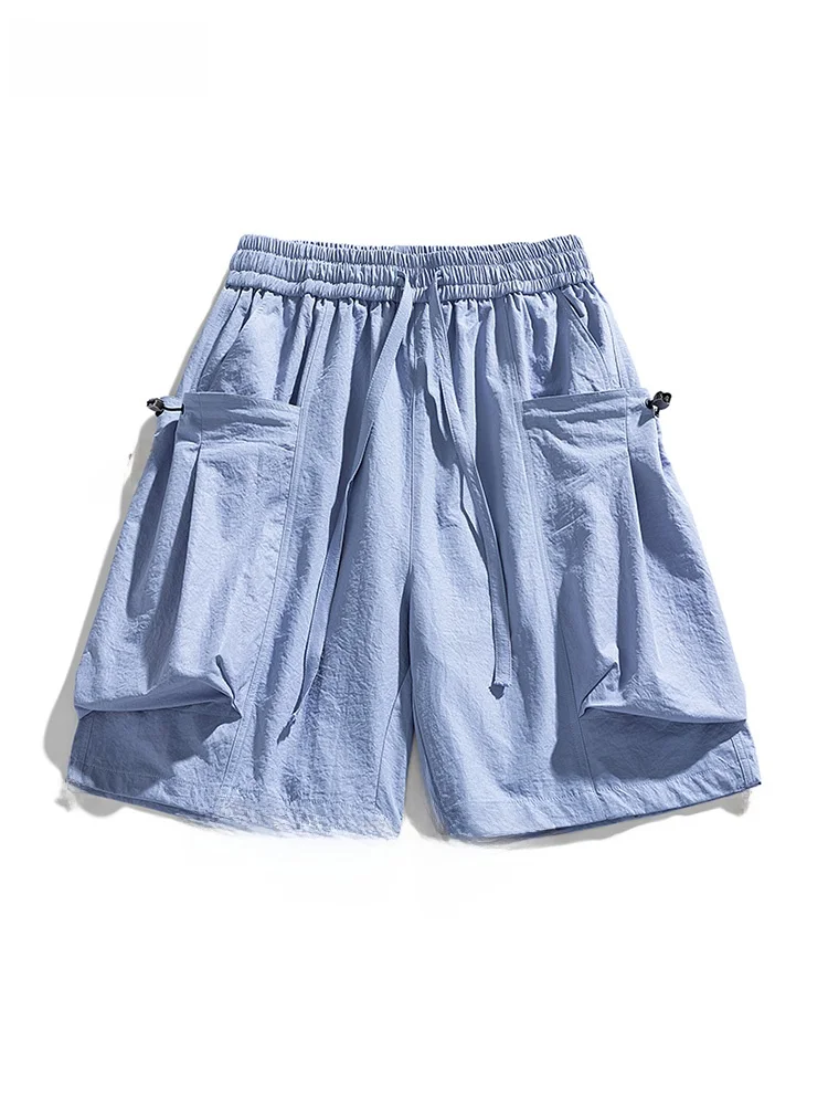 アイスシルク速乾スポーツパンツ レディース 夏 アウトドア ゆったり 大きめ カジュアル ワークウェア 五分丈パンツ メンズ