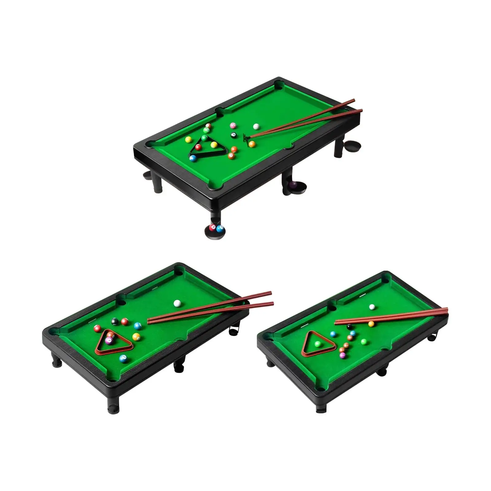 Billiards Game Household Home Pool Cues Mini Tabletop Pool Set Game Balls for Bedroom Kids Adults Nursery Travel Kindergarten