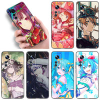 Cute Project Sekai Anime Black Phone Case For Xiaomi 10T 11 Lite 11T 12S 12X 13T 14 Pro A1 A2 POCO M3 M4 M6 X3 NFC X5 Pro F3 F5