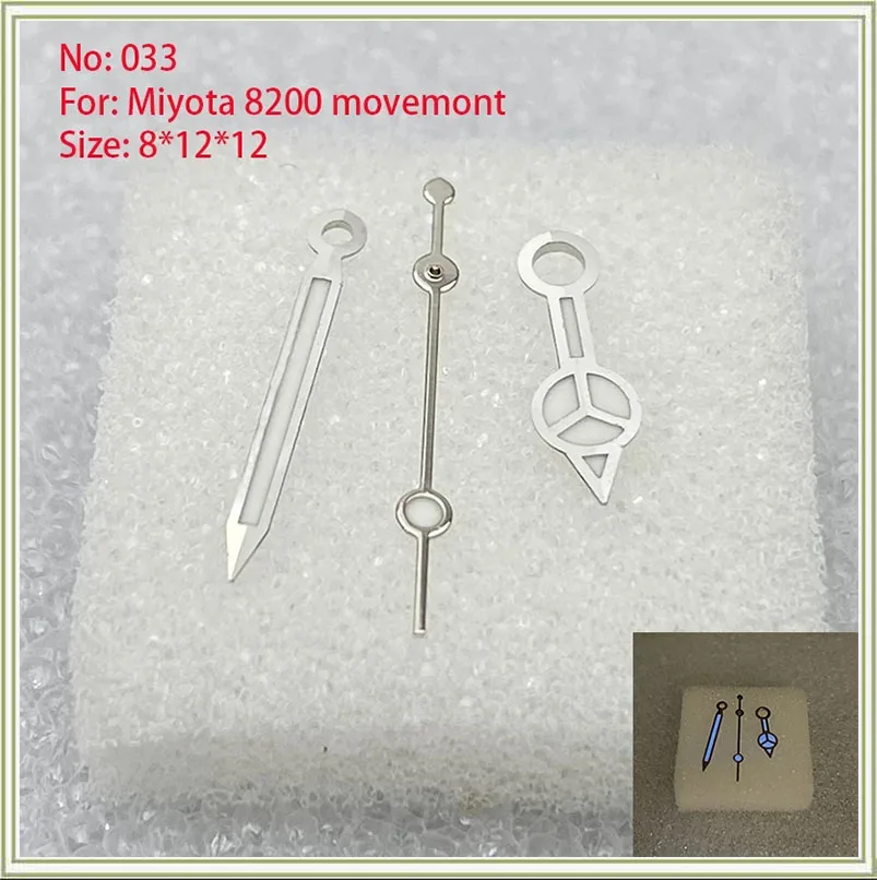 Watch needle accessories Watch pointer 8200/8215 movement needle three-hand needle blue luminous needle 033