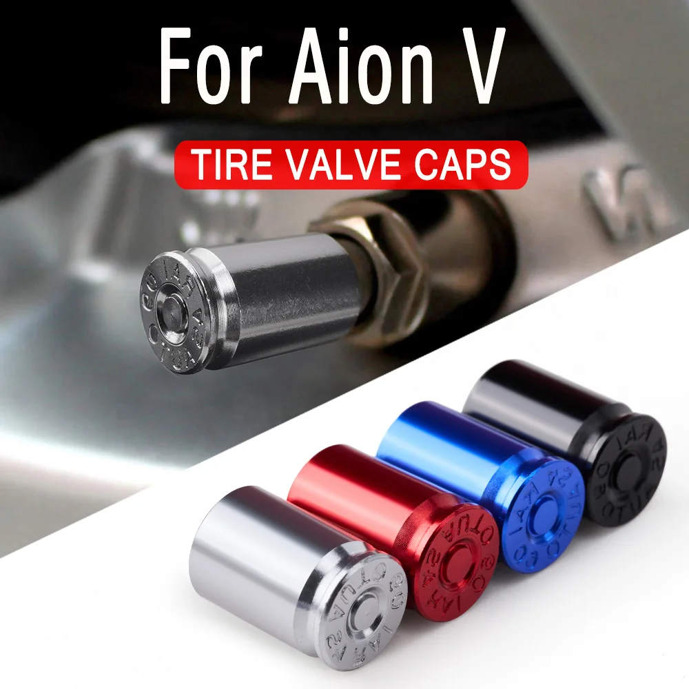 

Car Wheel Tire Valve Caps Tyre Stem Covers Airdust Waterproof 4PCS For Aion V 2024 2025 2026 Accessories