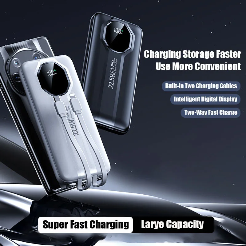 200000mAh Ultra Large Capacity Mobile Power Bank With Built-In Dual Line Ultra Fast Charging Suitable For IPhone And Xiaomi