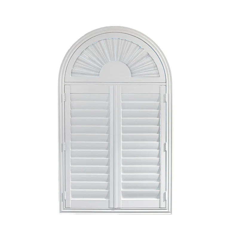 Modern White PVC Plantation Shutters Durable Soundproof Folding Louver Curtains for Living Room and Bedroom