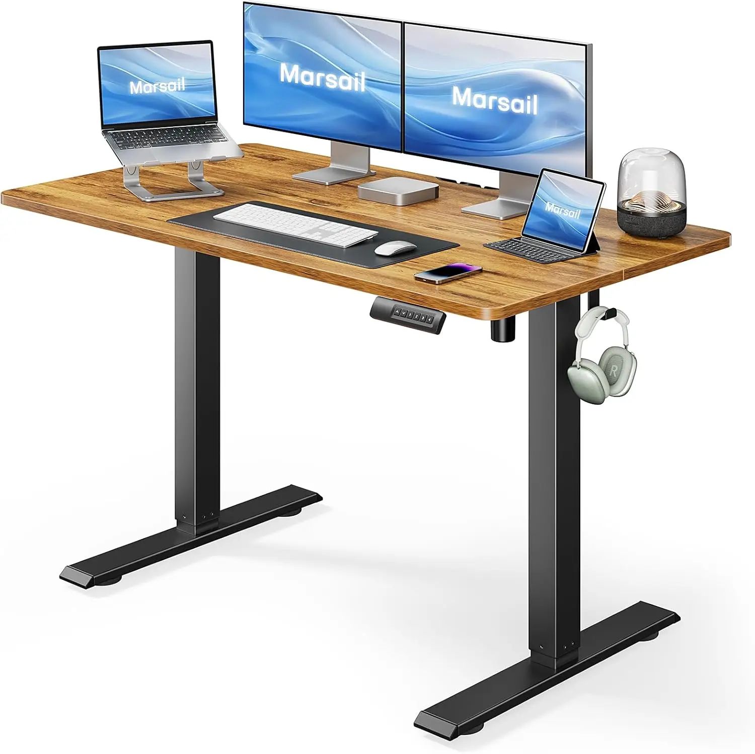 

Electric Standing Desk,Adjustable Height Stand up Desk, 40 x 24 Inch Home Office Furniture Computer Desk, 4 Memory Preset