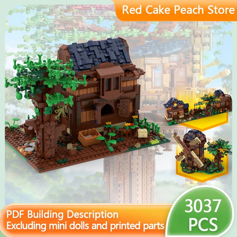 

Street View Model MOC Building Bricks Medieval House Architecture Modular Technology Children Holiday Gifts Assemble Toys Suit