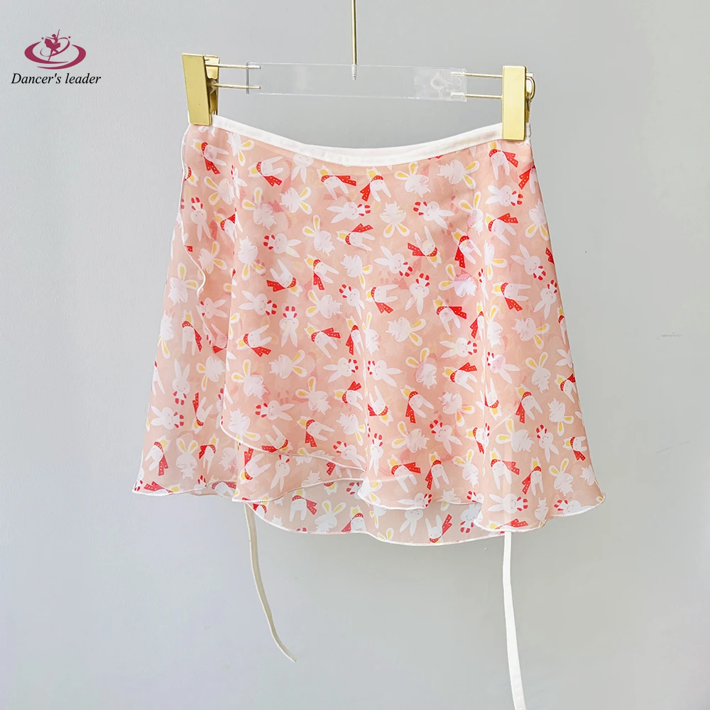 Ballet Short Skirt, Cute Rabbit Print, Women'S Dance Skirt, Gymnastics Practice Skirt, Adult Lyrical Skirt