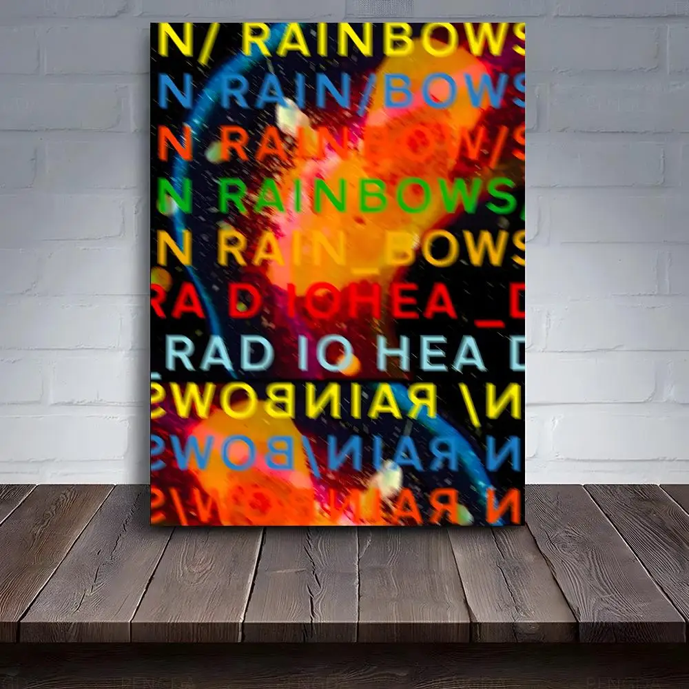 R-Radiohead Band Rainbow Poster PC Hot Poster Art HD Canvas AAA Advanced Aesthetic Printing Paper Wall Art For Living Room Home