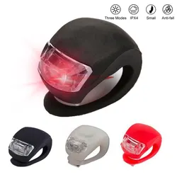 Silicone LED Bike Lights Waterproof Bicycle Head Front Light Cycling Wheel Flash Rear Lamp Night Warning Taillight