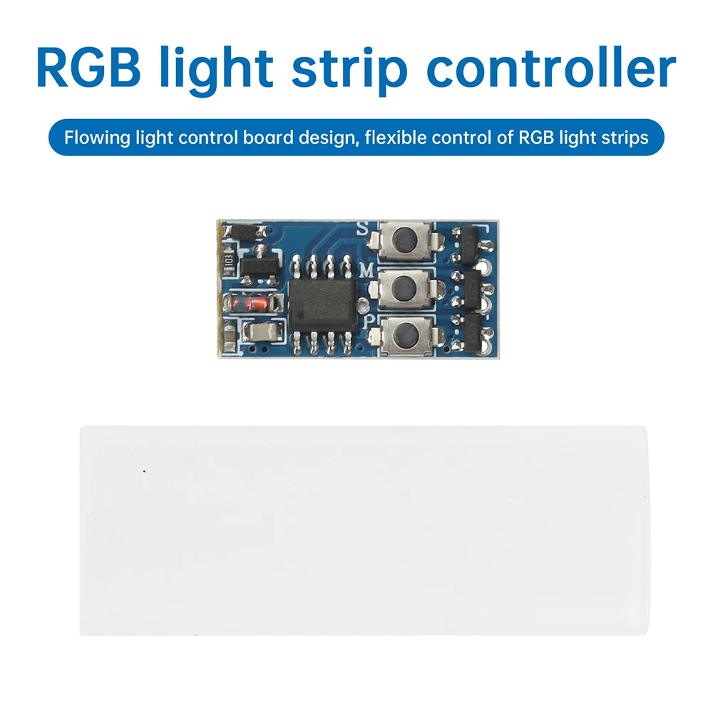 DC5-24V Colorful Light Controller Flow Light Control Board RGB Light Strip Controller Breathing Atmosphere Light Color Gradient