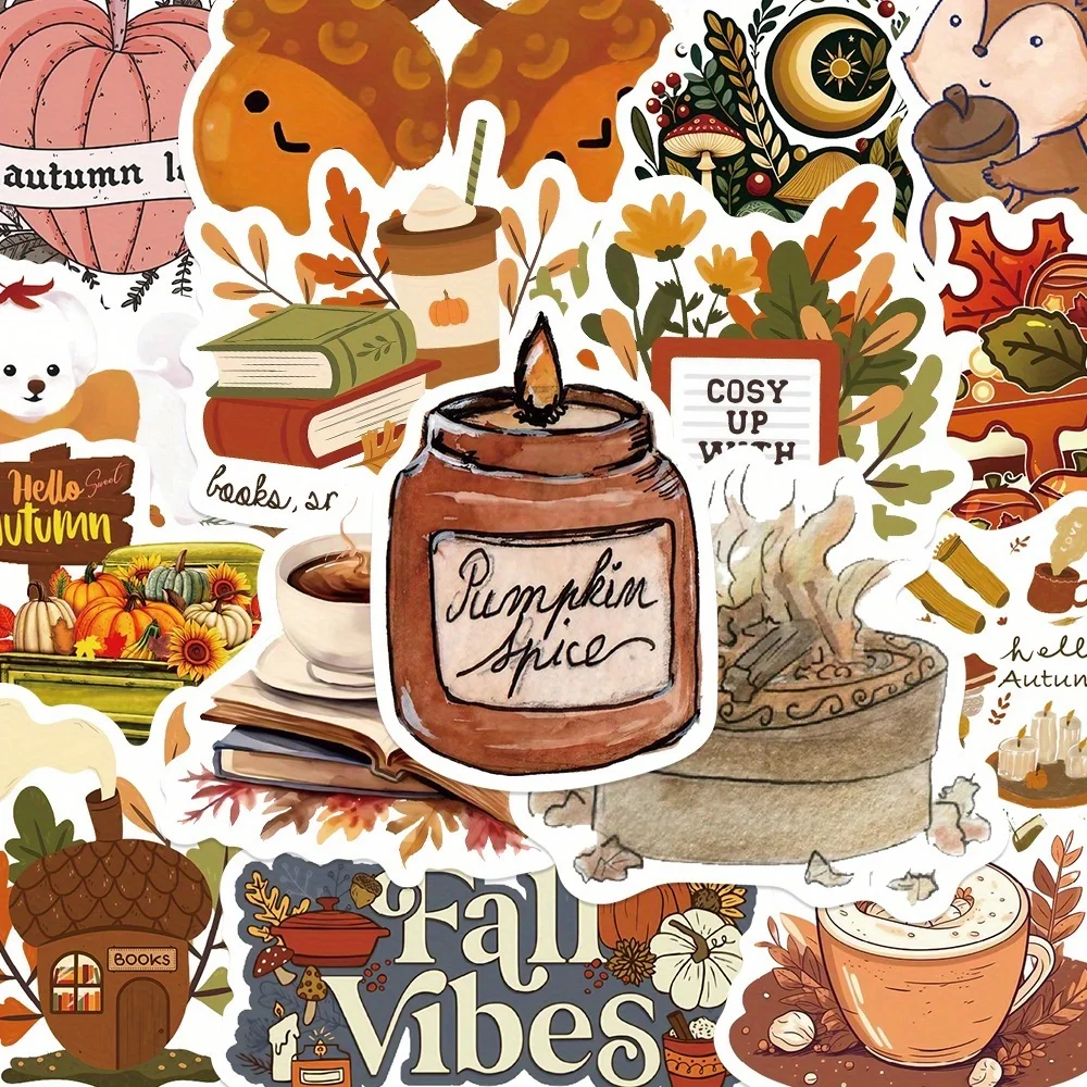 50 قطعة أوراق القيقب الخريف ملصقات موسم الحصاد الذهبي ملصق مائي لتقوم بها بنفسك مجلة كتيب الغيتار الأمتعة الثلاجة ملصقات للمراهقين هدية