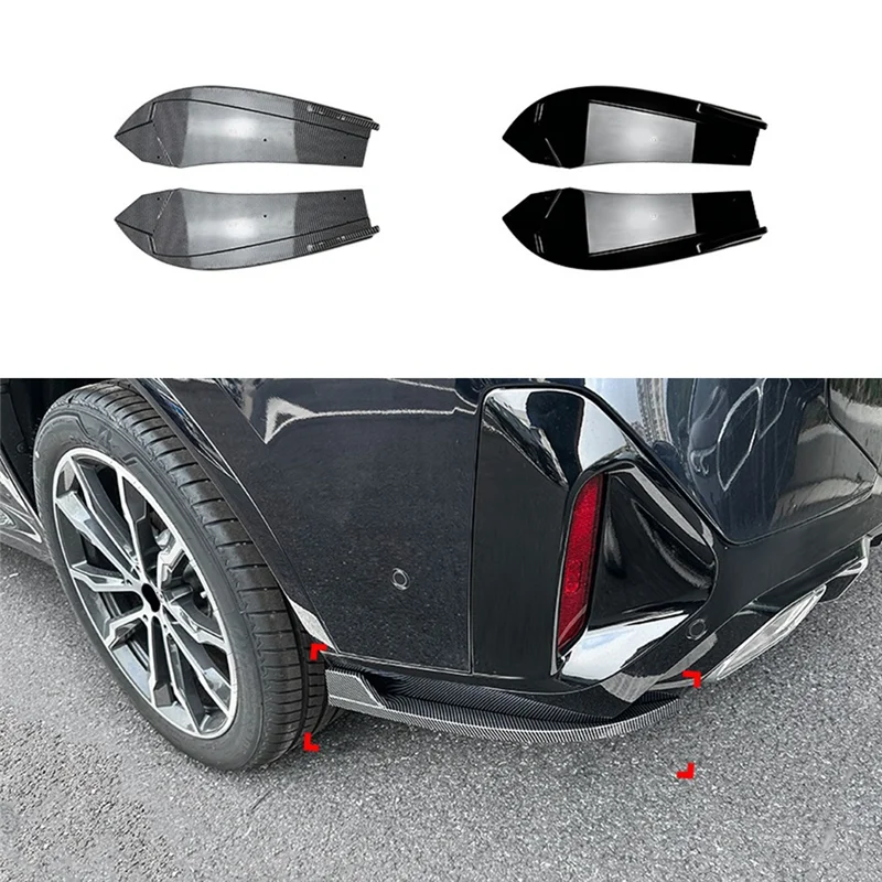 Pour BMW X4 G02 LCI M Sport 2022 + pare-chocs arrière lèvre Angle diffuseur séparateur becquet protecteur pièces en Fiber de carbone accessoires