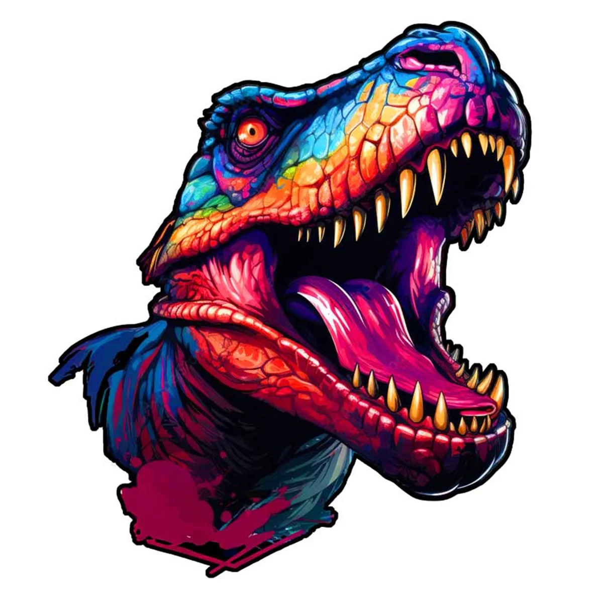 카멜레온 나무 지그 소 퍼즐 아트 독특한 유니콘 동물 모양의 퍼즐 성인을위한 Diy 레저 게임 어린이 가족 홈 장식