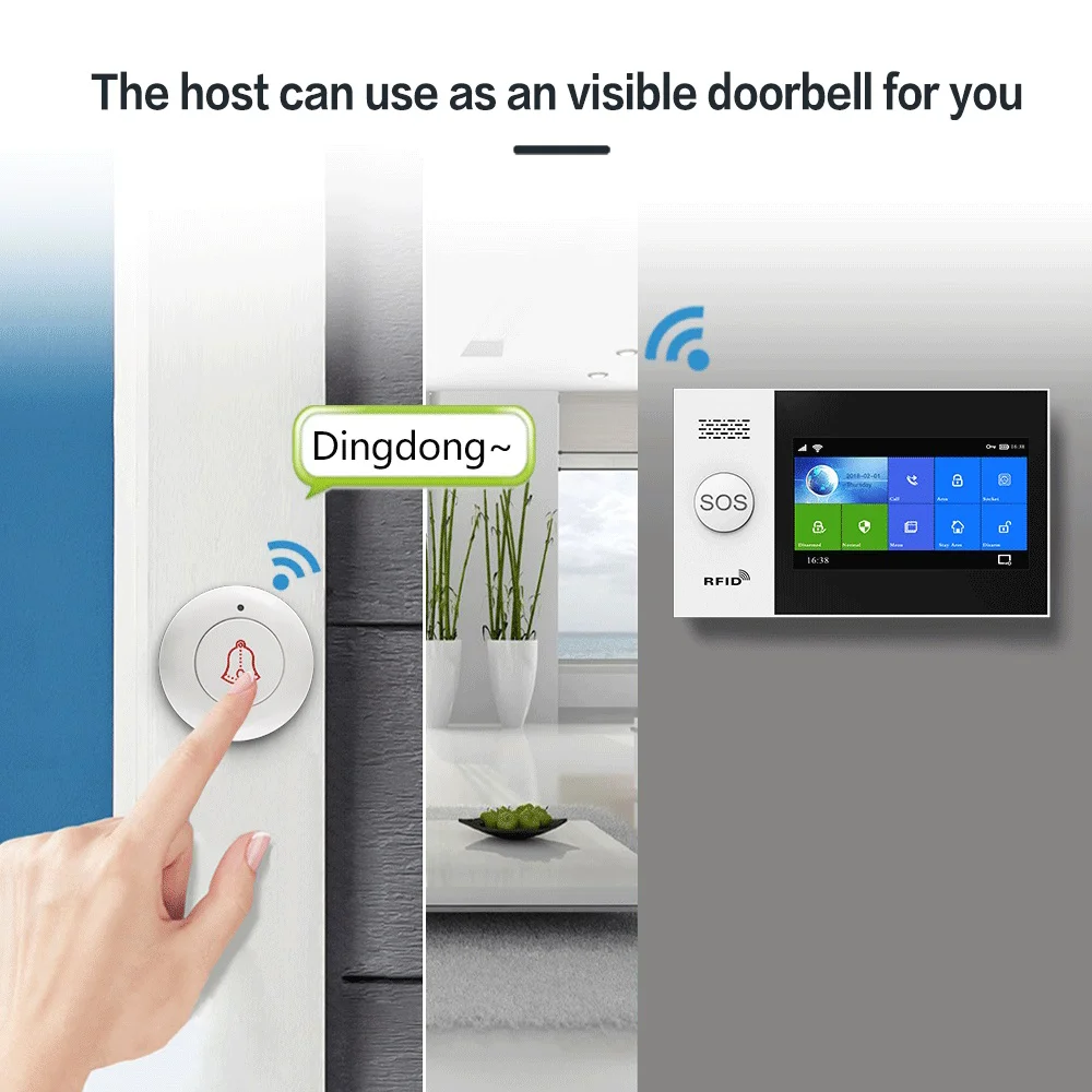 Imagem -03 - Pgst 4g Pg107 Tuya sem Fio Casa Wifi Gsm Segurança em Casa com Sensor Detector de Movimento Sistema de Alarme contra Roubo Suporte Alexa & Google