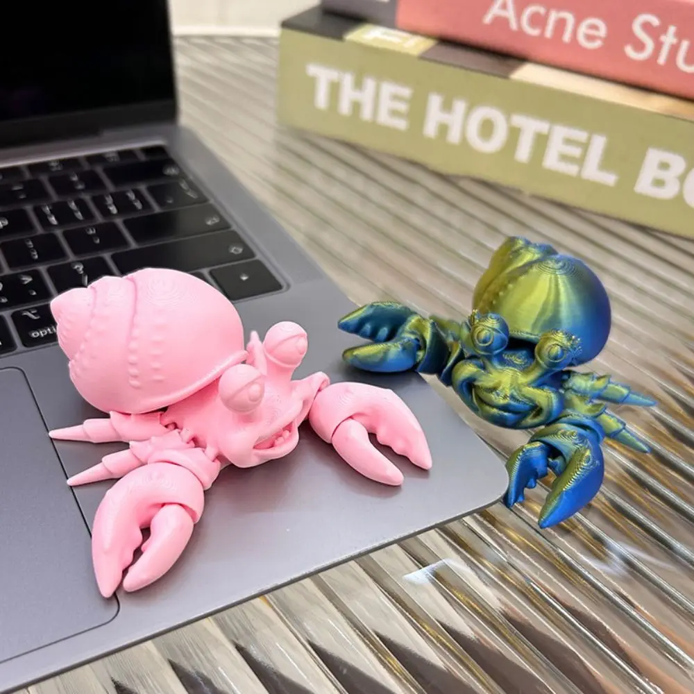 

Active Joint 3D Printing Hermit Crab Novelty Durable Hermit Crab Ornament Simulation Cartoon Hermit Crab Model Offices