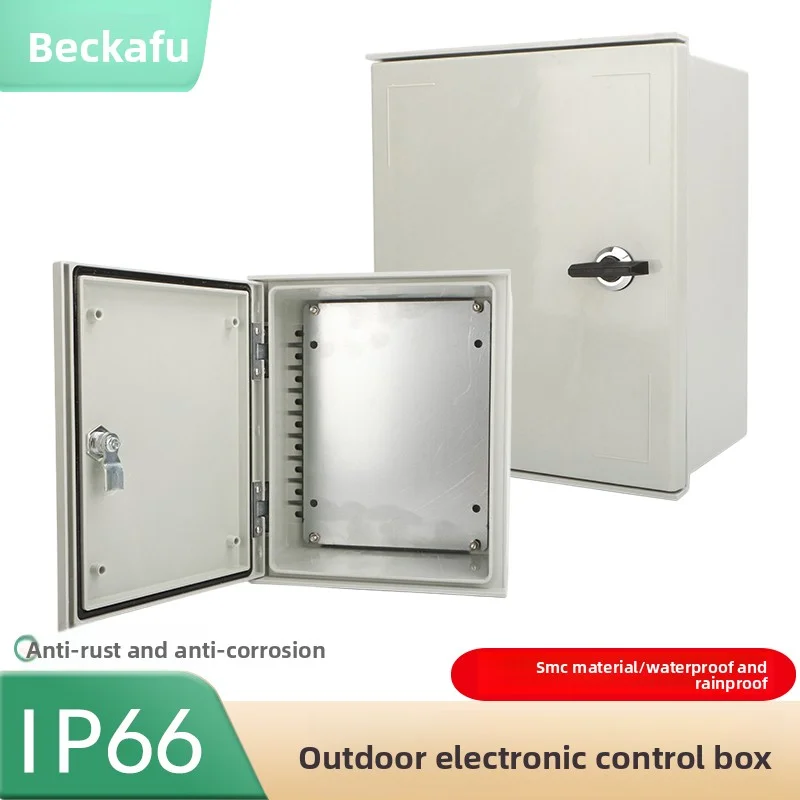 

SMC Смола стекловолокно открытый водонепроницаемый стеклянный стальной полосовой замок, распределительная коробка, блок управления переключателем Серая крышка 300*250*140