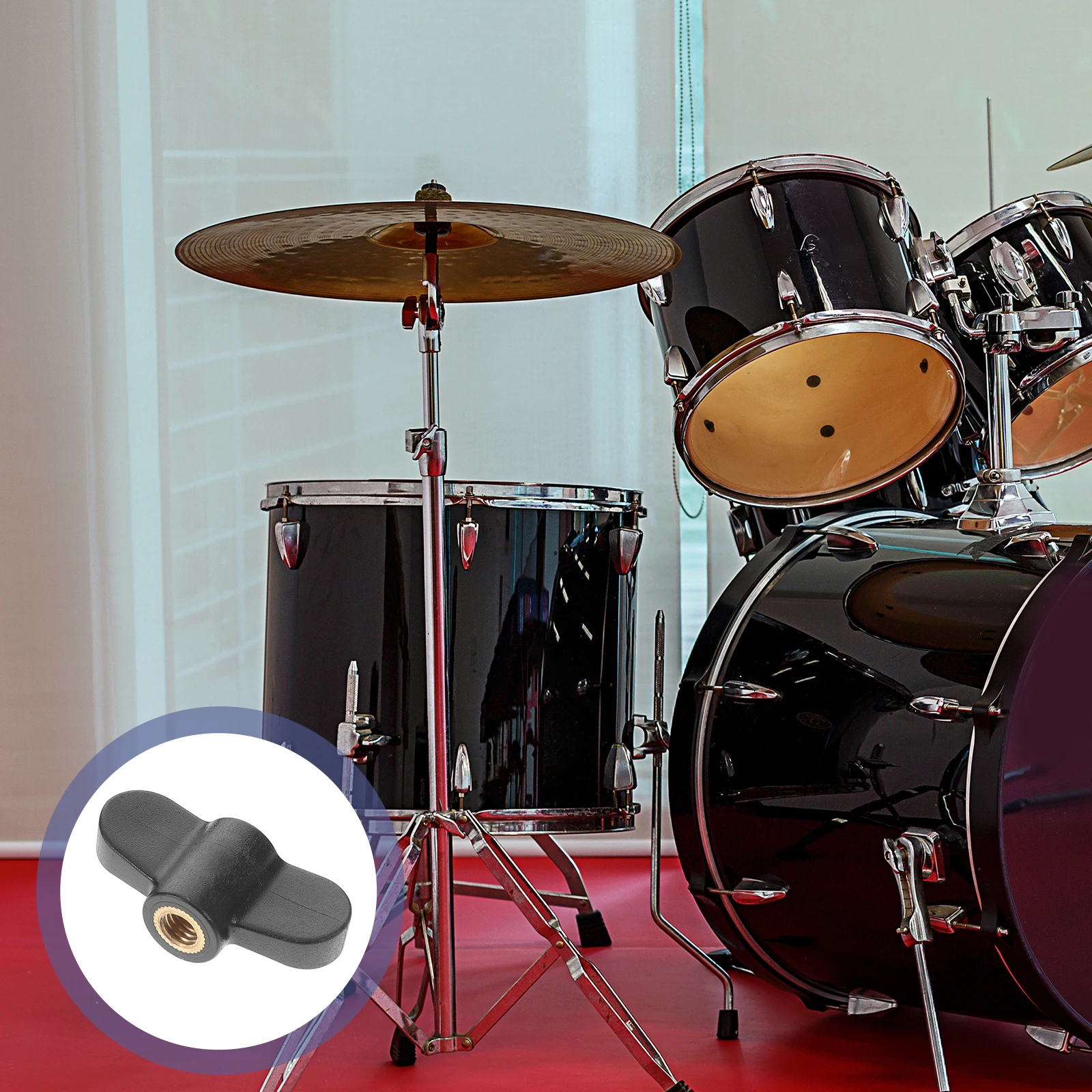 

4pcs Drum Set Clamp Nut Durable Plastic Replacement Parts Easy Installation Secure Fit Compatible With All Drum Stands Hardware