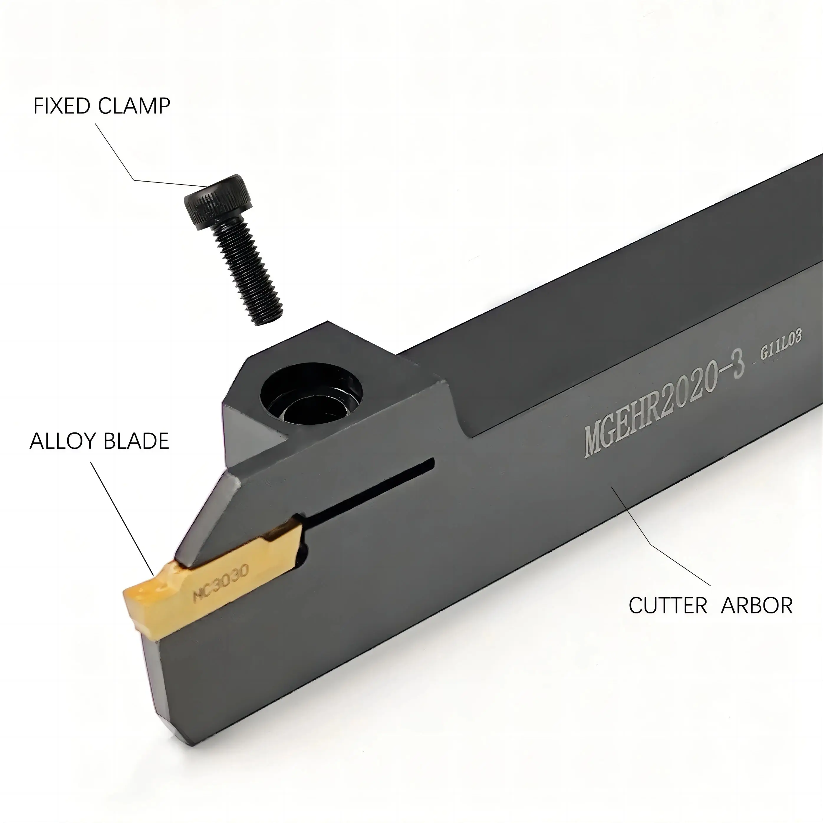 オリジナルの溝入れ工具ホルダー,超硬インサート,CNC旋盤およびパーティングツール,mgehr2020,1.5mm, 2mm, 2.5mm, 3mm, 4mm, 5mm