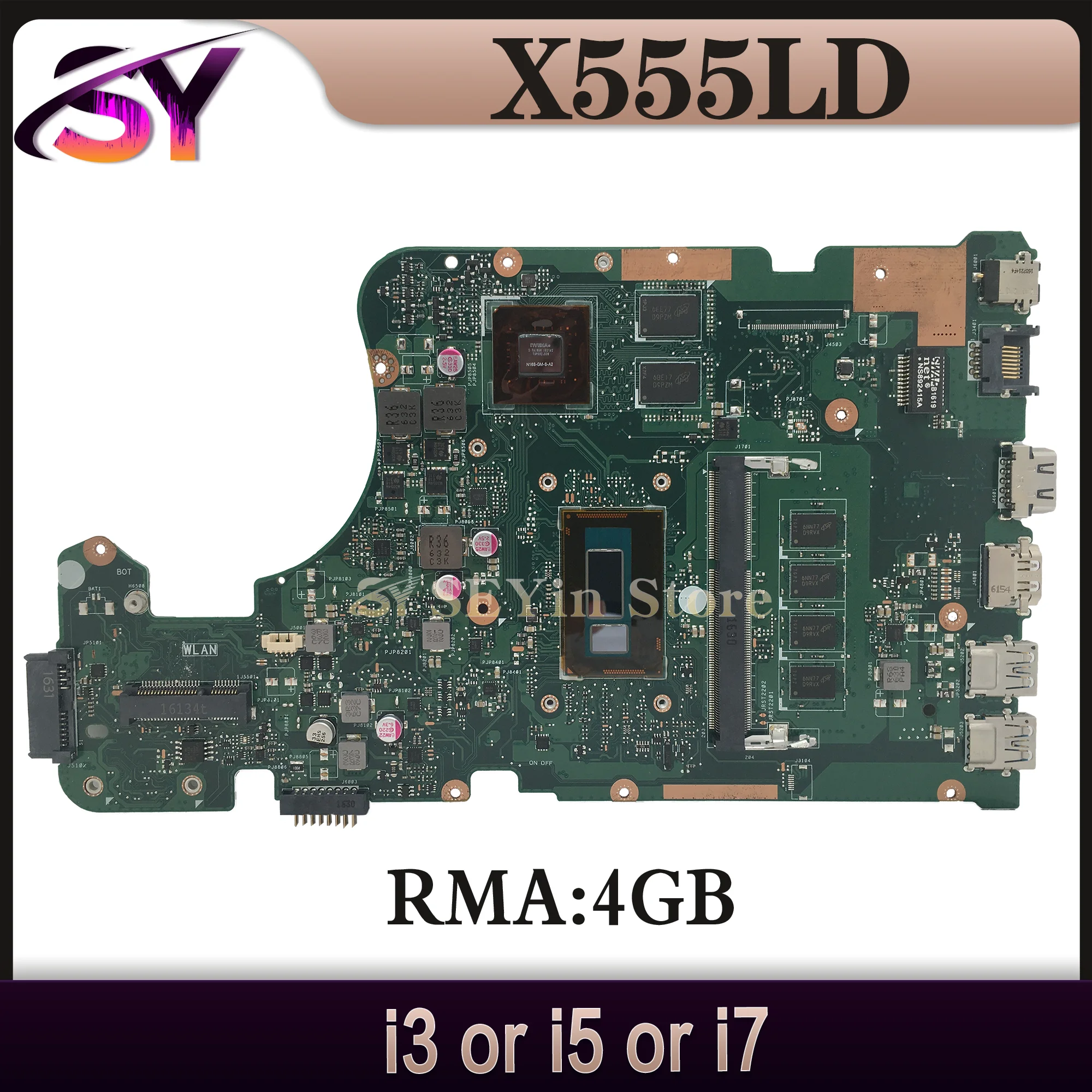 

X555L A555L K555L F555L Mainboard For ASUS X555LD X555LP X555LN X555LB X555LI X555LF X555LJ X555LDB Laptop Motherboard i3 i5 i7