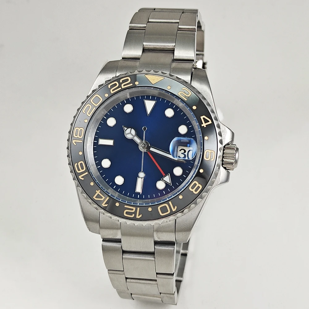 

Men's Automatic Mechanical Watch 316L Stainless Steel Watch With Blue Dial 40MM New Luxury Diving Watch Suitable NH34 Movement