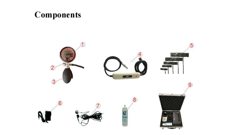 Vet Doppler Pressure Meter Machine, Pet Veterinário com 5 Punhos, Venda quente