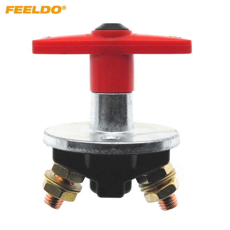 FEELDO Truck Car 300A Battery Power Switch Fixed Key Disconnect Isolator Circuit Breaker Main Switch Cut Off Kill Switch Master