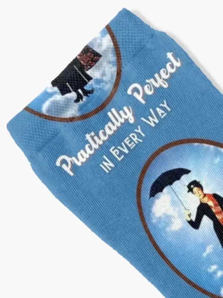 Practically Perfect in Every Way - Mary Flying Down From the Sky (White Letters) Socks fashionable Lots Women's Socks Men's