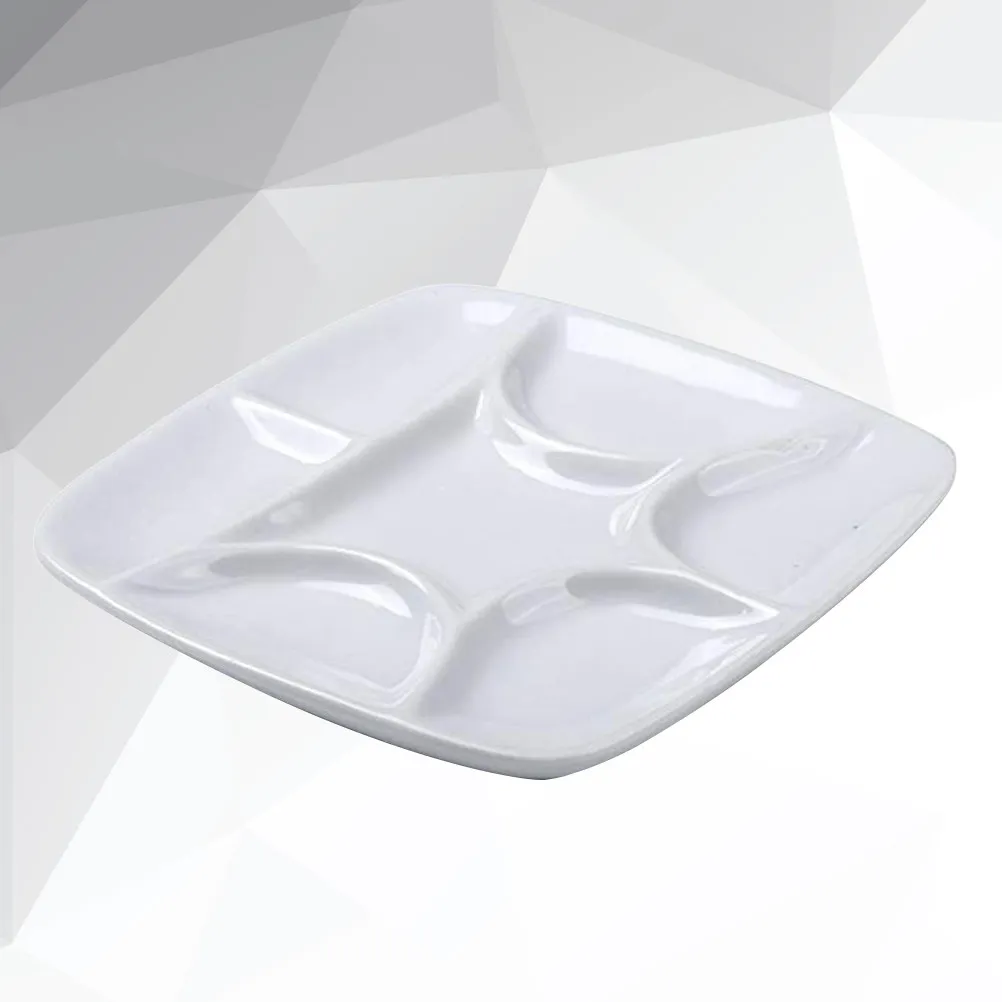 Ceramic Palette Premium -Friendly 6Inch Square Paint Tray 7 Wells for Artist Watercolor Gouache Acrylic Oil Tempera