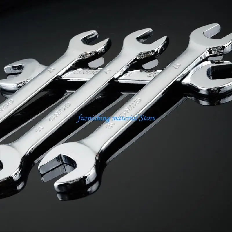 Y5GD Completing Wrench Collection Mirror Finish Open End Tools 8/10Pcs with Convenient Carry Bag Double Head Spanner Tools