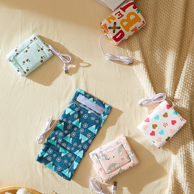 Portable Usb Milk Bottle Water Warmer Insulated Bag Baby Nursing Bottle Bag Heat Freshness Preserved Feeding Bottle Tote Bag