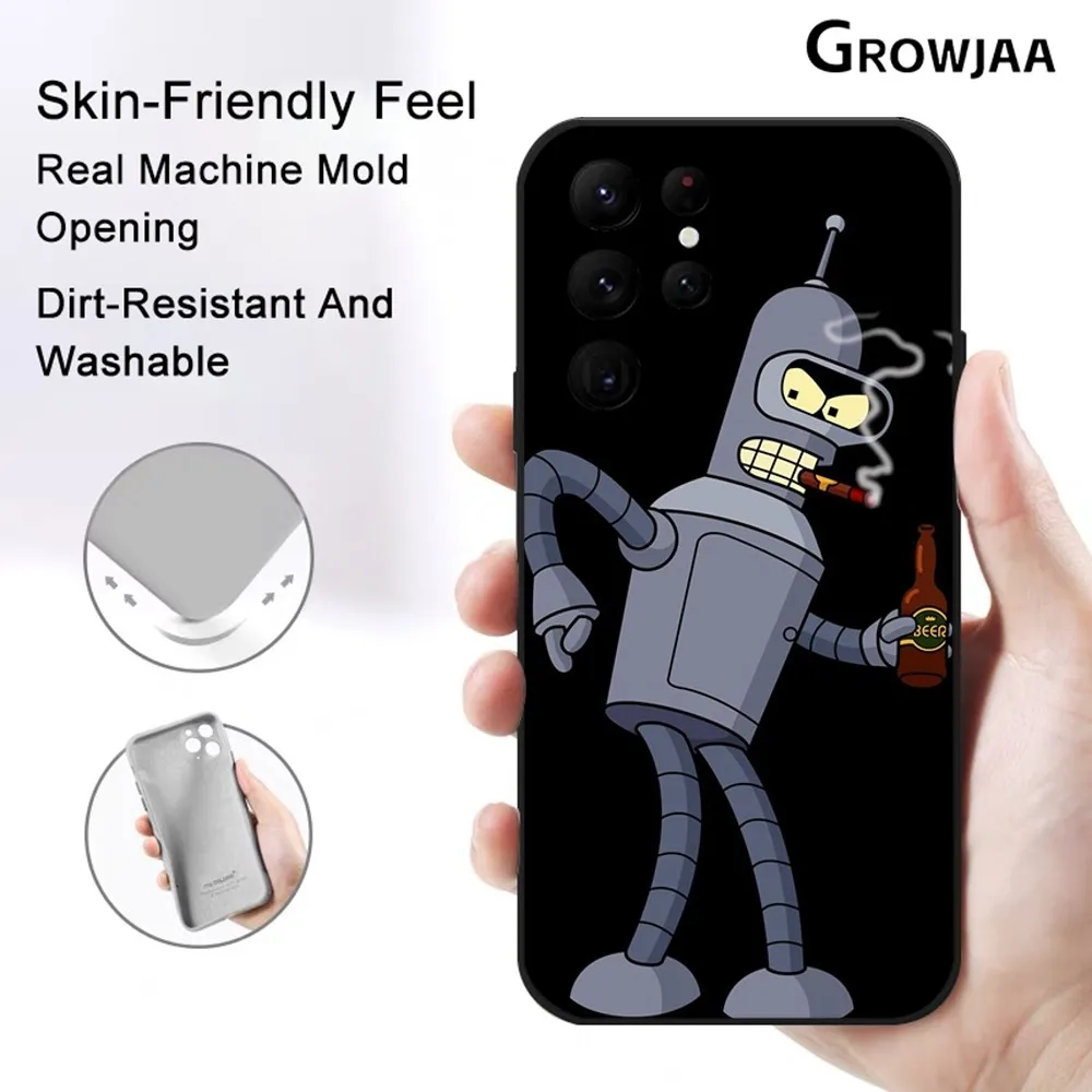 Cartoon Futurama-a B-Bende Phone Case For Samsung Galaxy S25 S24 S22 S23 Ultra S21 S20 Plus 5G Protective Silicone Funda